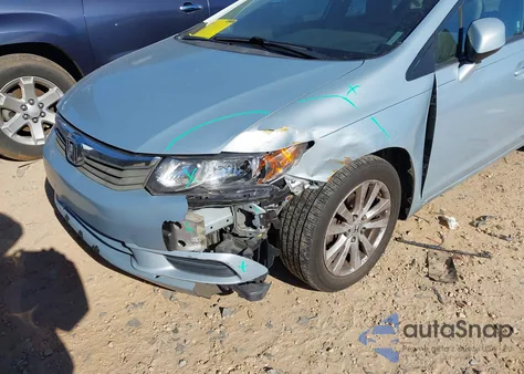 2012 Honda Civic Ex-L from USA, damaged, VIN 2HGFB2F98CH543961